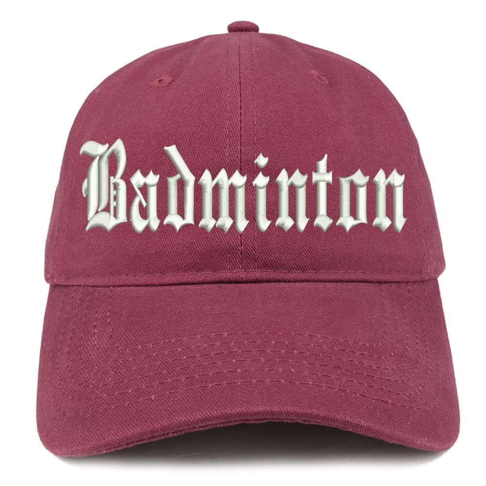 Trendy Apparel Shop Old English Badminton Low Profile Soft Cotton Baseball Cap