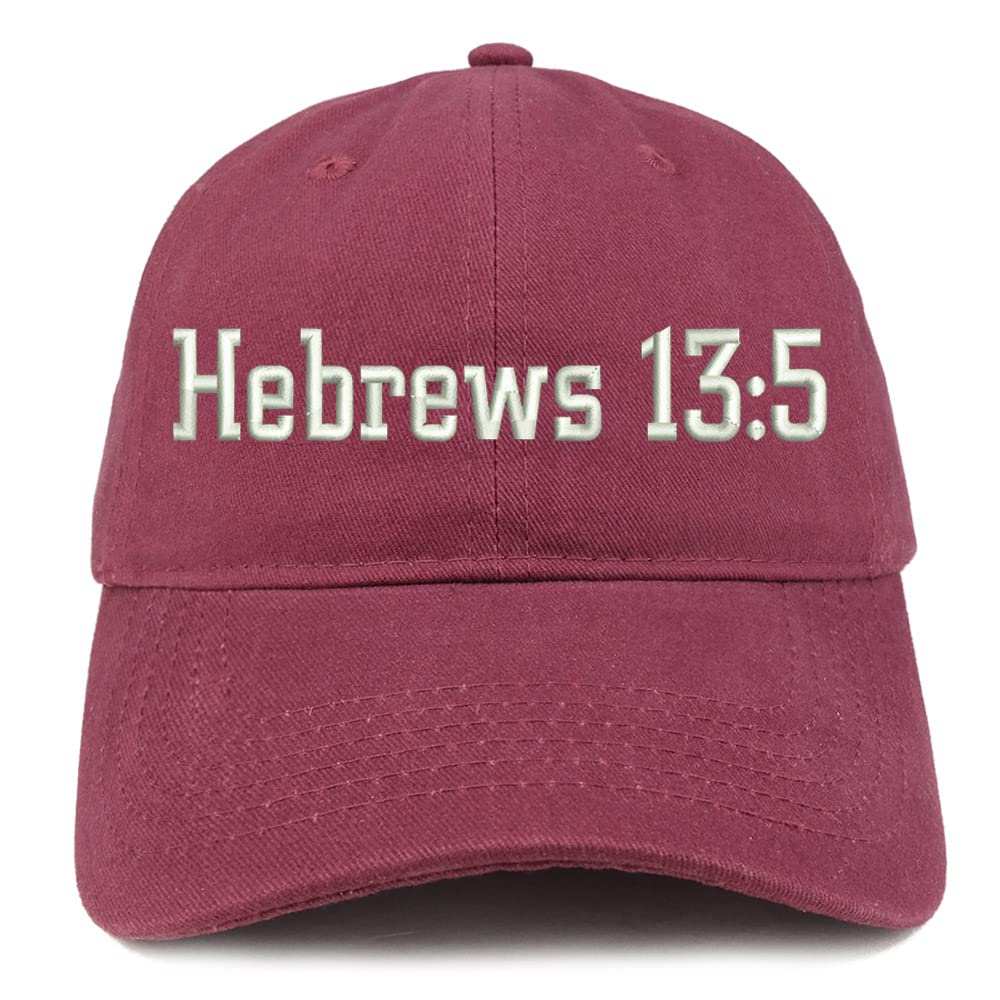 Trendy Apparel Shop Hebrews 13:5 Low Profile Soft Cotton Baseball Cap