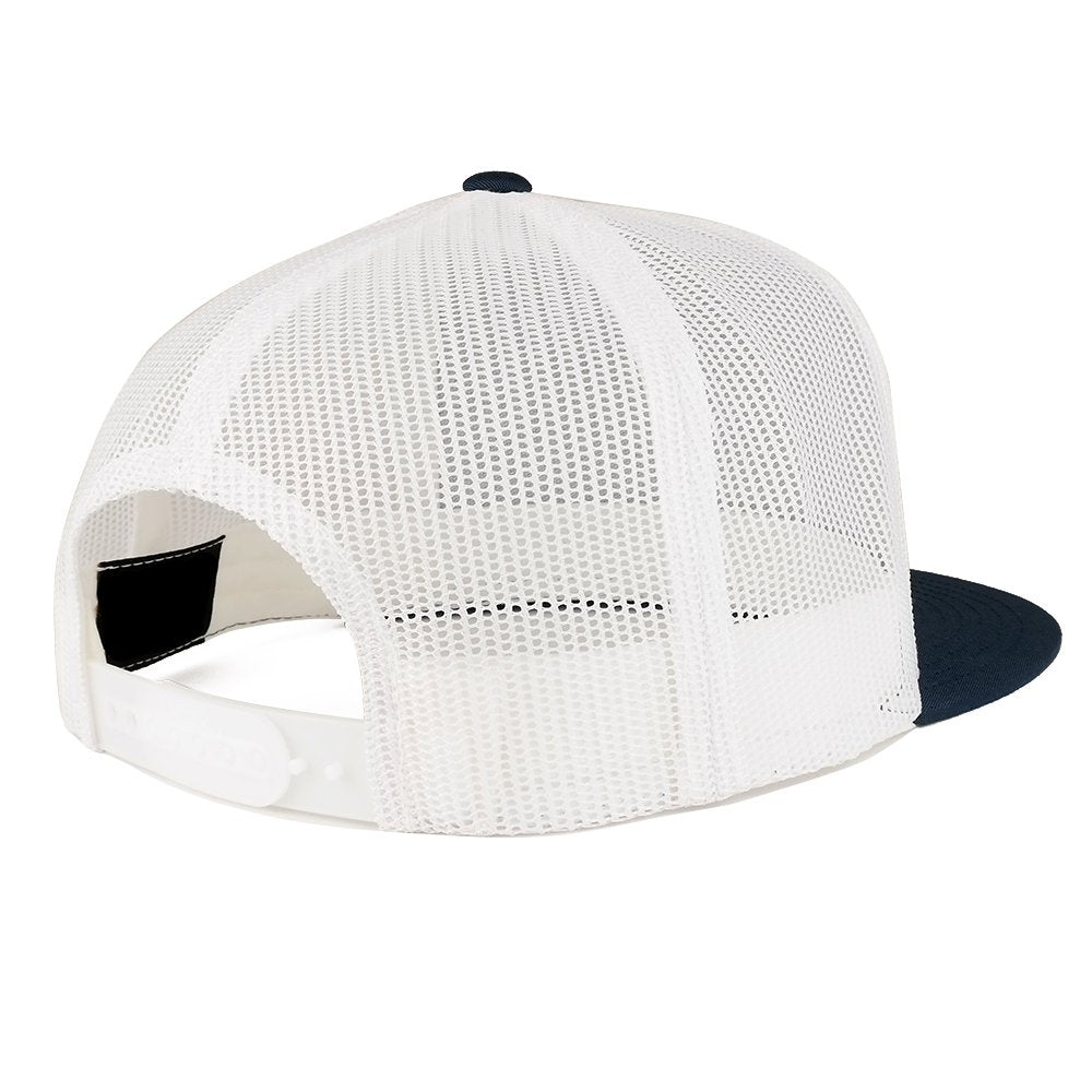 Trendy Apparel Shop Texas State Outline Embroidered 5 Panel Flat Bill Trucker Mesh Back Cap