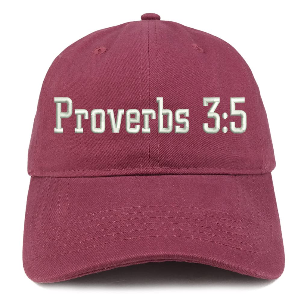 Trendy Apparel Shop Proverbs 3:5 Low Profile Soft Cotton Baseball Cap