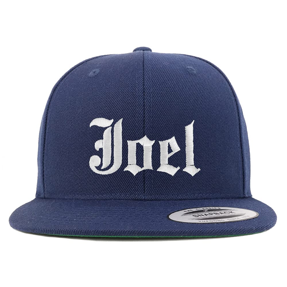 Trendy Apparel Shop Joel Old English Embroidered Flatbill Snapback
