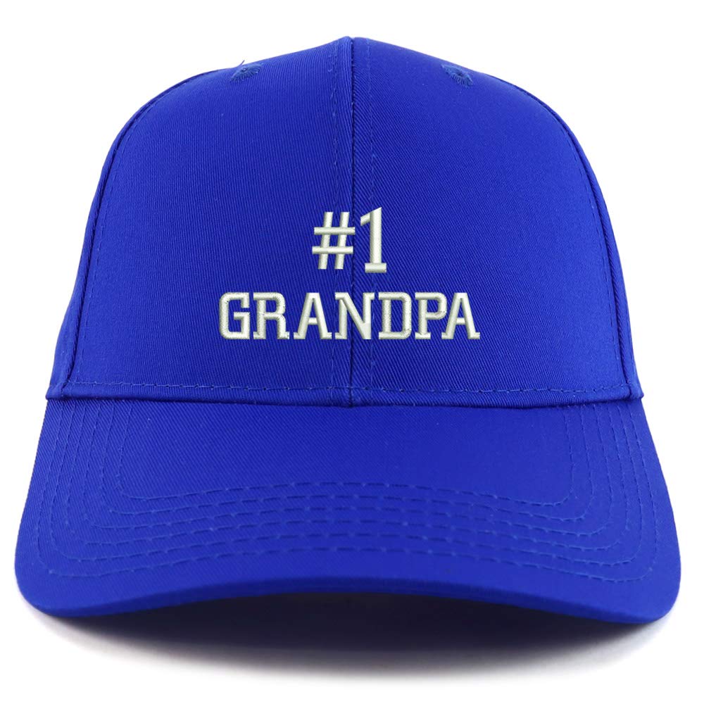 Trendy Apparel Shop Number 1 Grandpa Embroidered Sturctured Baseball Cap