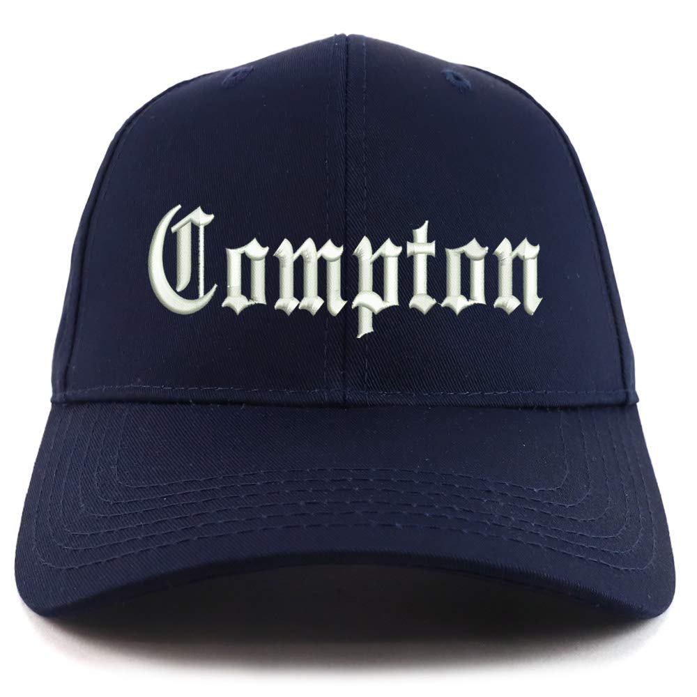Trendy Apparel Shop Compton City Old English Embroidered Sturctured Ball Cap