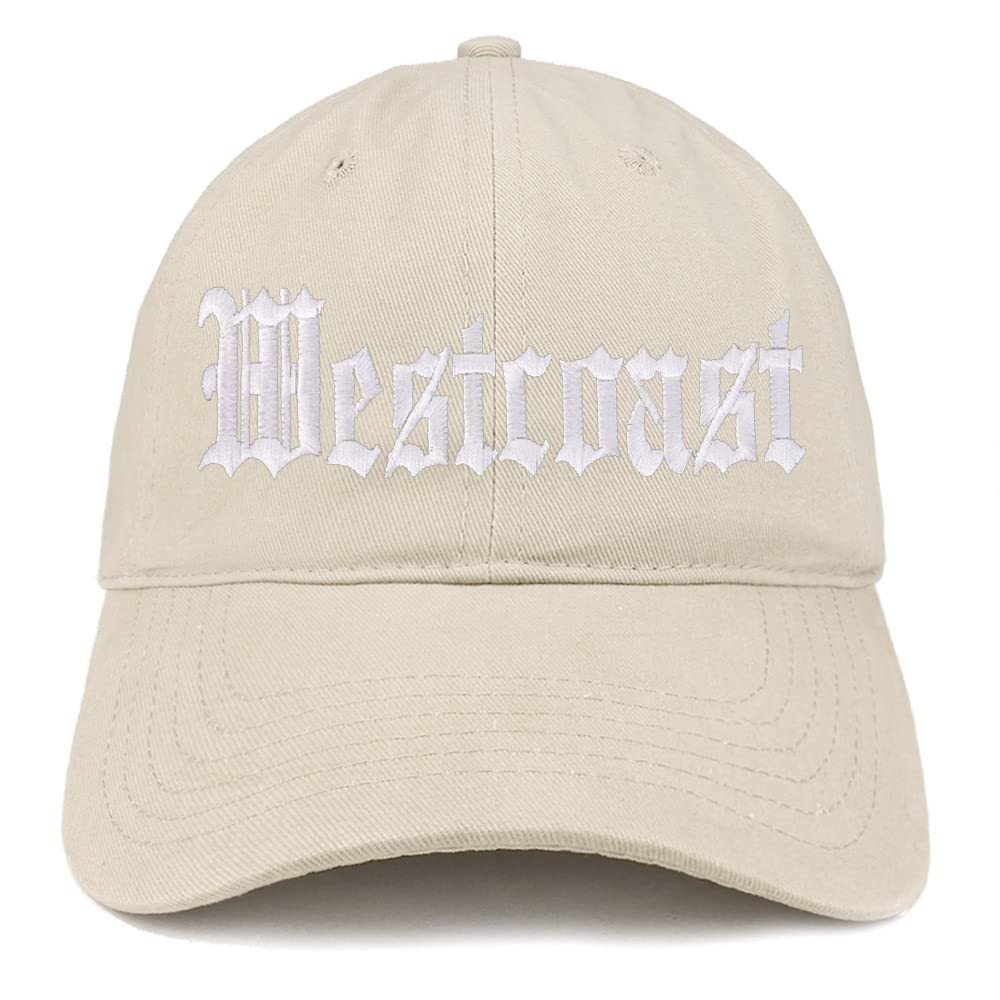 Trendy Apparel Shop Old English West Coast Low Profile Soft Cotton Baseball Cap