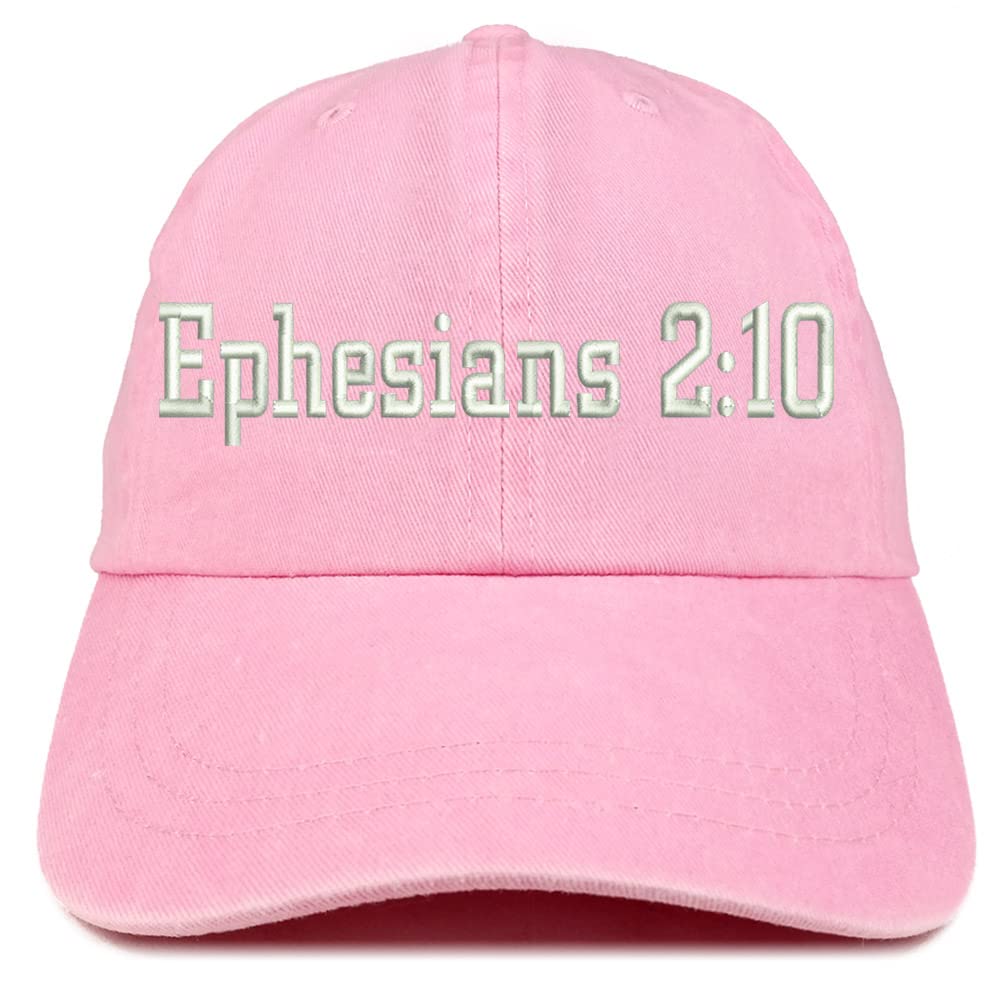Trendy Apparel Shop Ephesians 2:10 Washed Pigment Dyed Baseball Cap