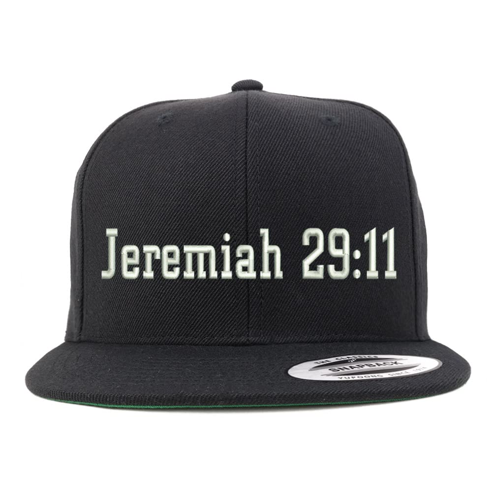 Trendy Apparel Shop Jeremiah 29:11 Embroidered Flatbill Snapback