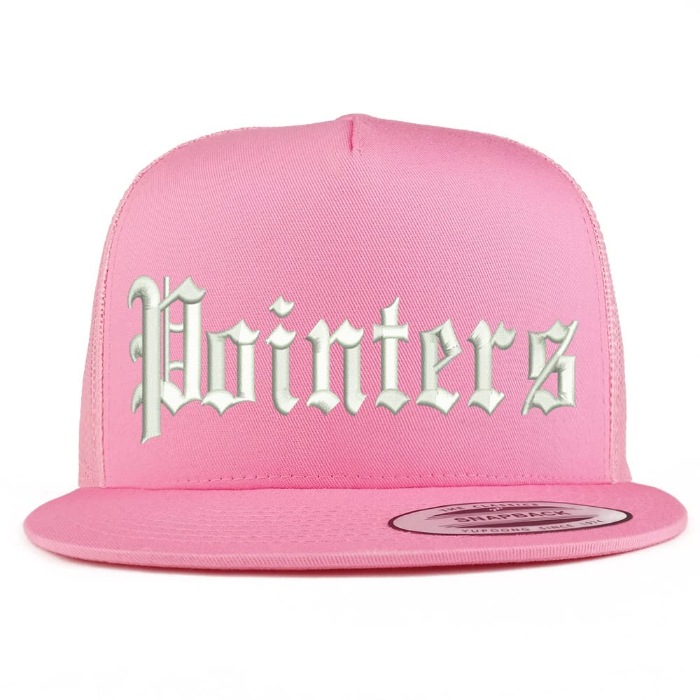 Trendy Apparel Shop Old English Pointers 5 Panel Flatbill Trucker Cap