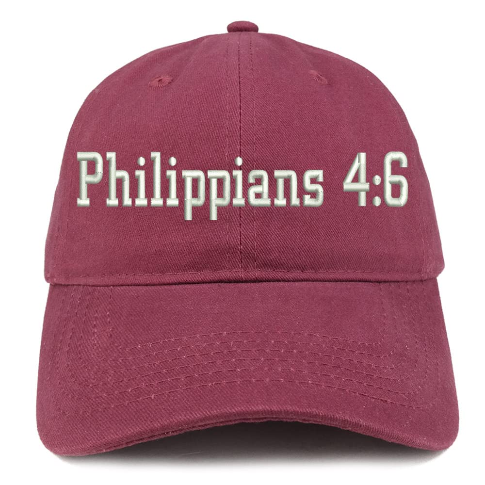 Trendy Apparel Shop Philippians 4:6 Low Profile Soft Cotton Baseball Cap