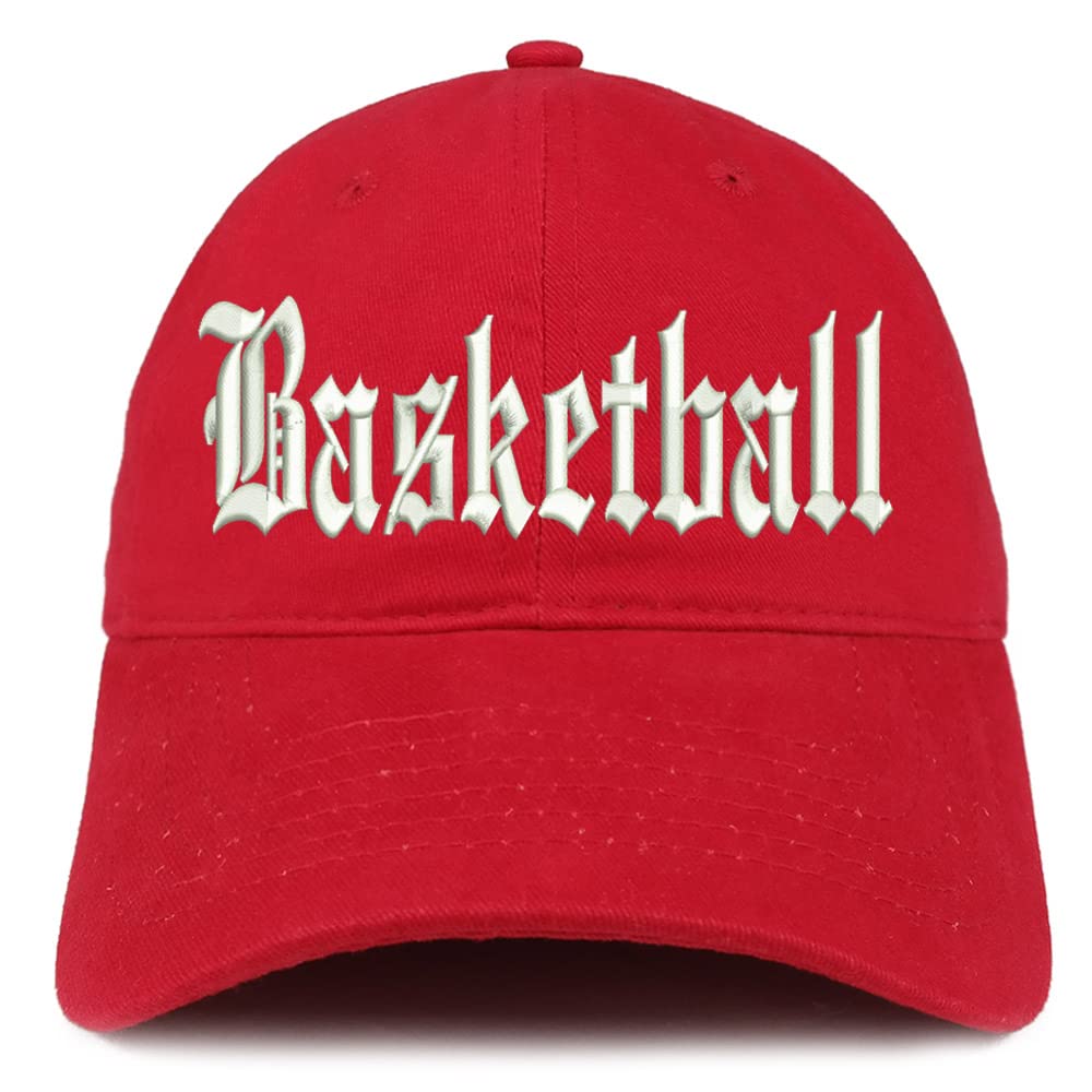 Trendy Apparel Shop Old English Basketball Low Profile Soft Cotton Baseball Cap