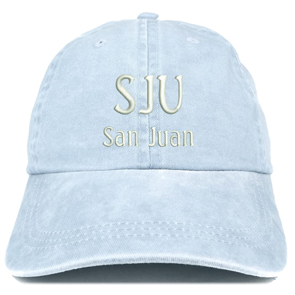 Trendy Apparel Shop SJU San Juan Embroidered Pigment Dyed Washed Baseball Cap