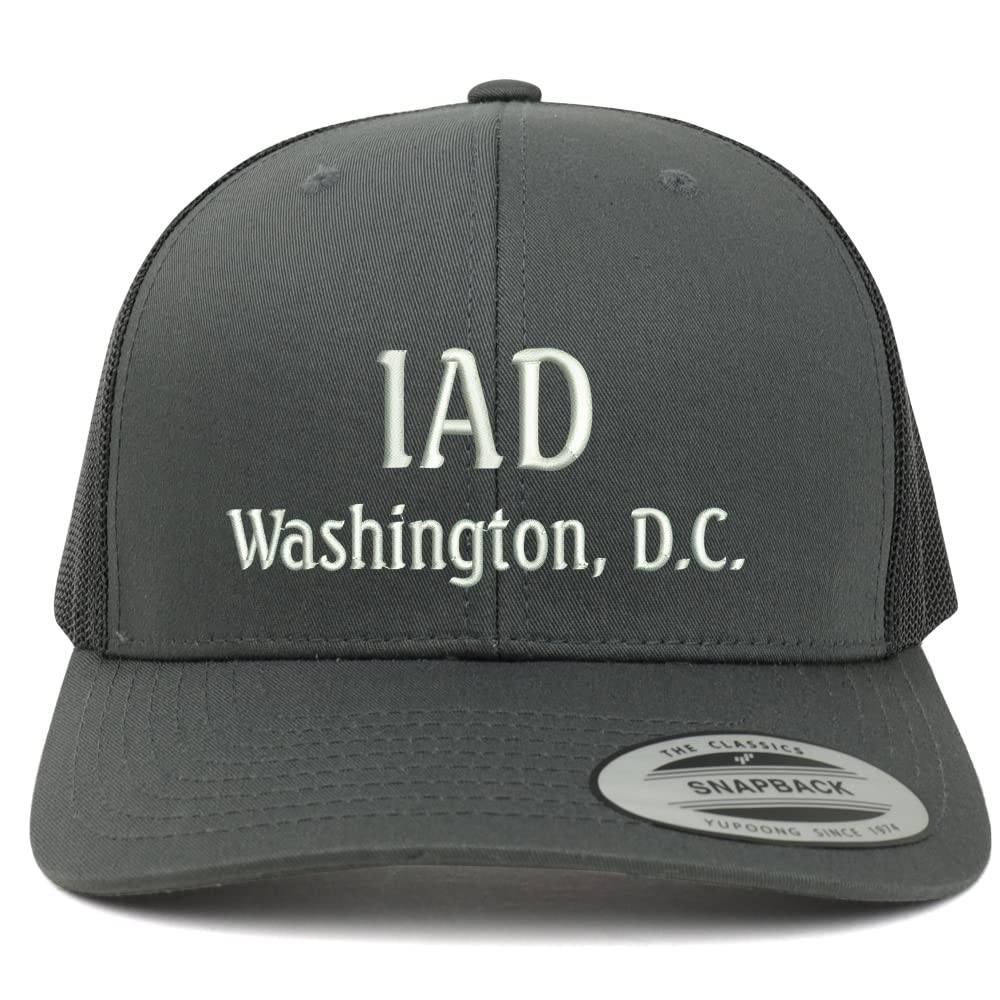 Trendy Apparel Shop IAD Washington DC Embroidered Retro Fit Trucker Mesh Cap