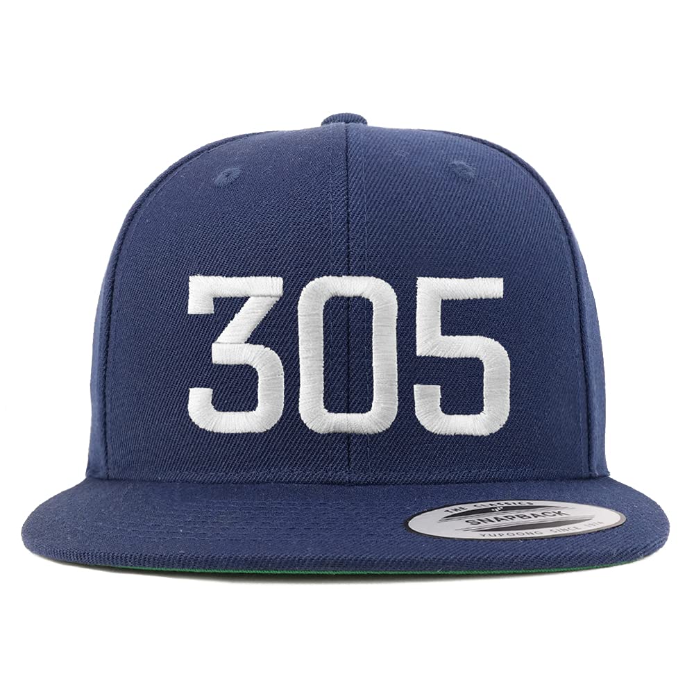 Trendy Apparel Shop Miami 305 Old English Embroidered Flatbill Snapback