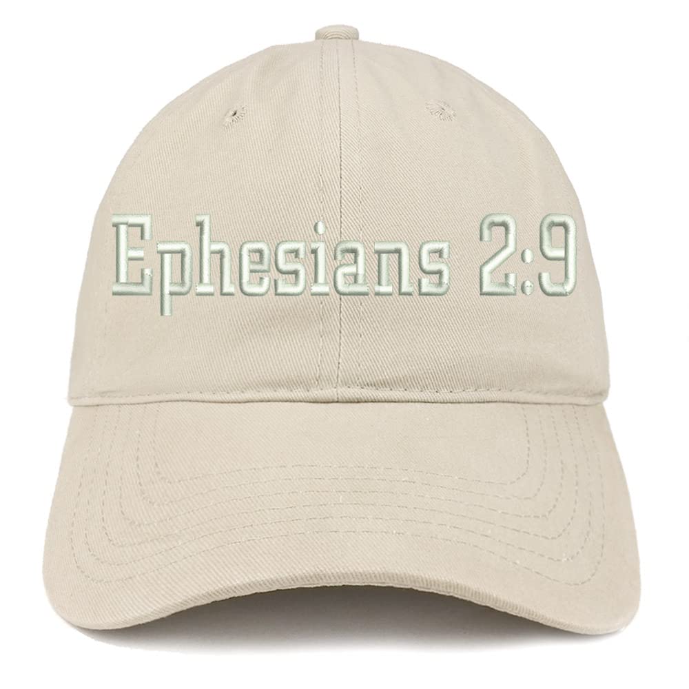 Trendy Apparel Shop Ephesians 2:9 Low Profile Soft Cotton Baseball Cap
