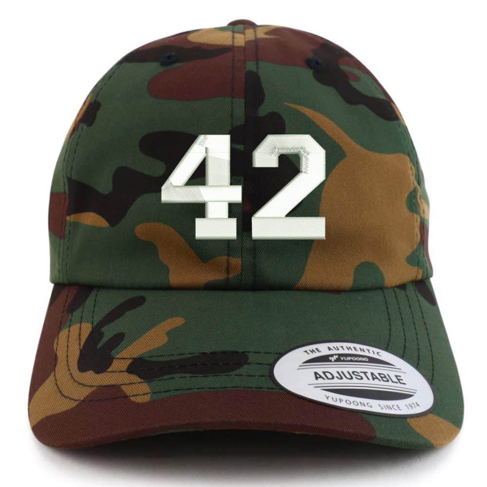 Trendy Apparel Shop XXL Number 42 Collegiate Embroidered Unstructured Cap