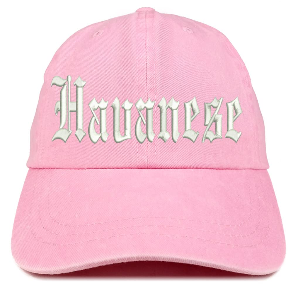 Trendy Apparel Shop Old English Havanese Washed Pigment Dyed Baseball Cap
