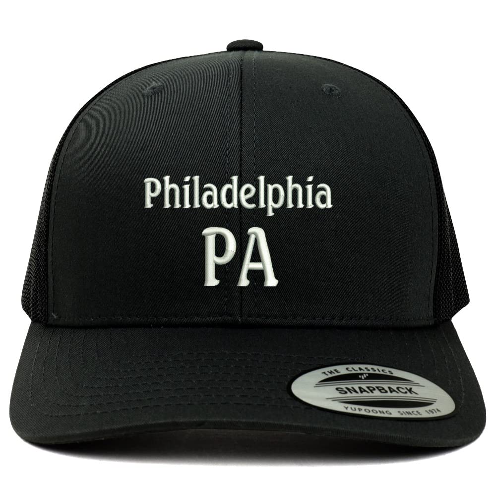 Trendy Apparel Shop Philadelphia PA Embroidered Retro Fit Trucker Mesh Cap
