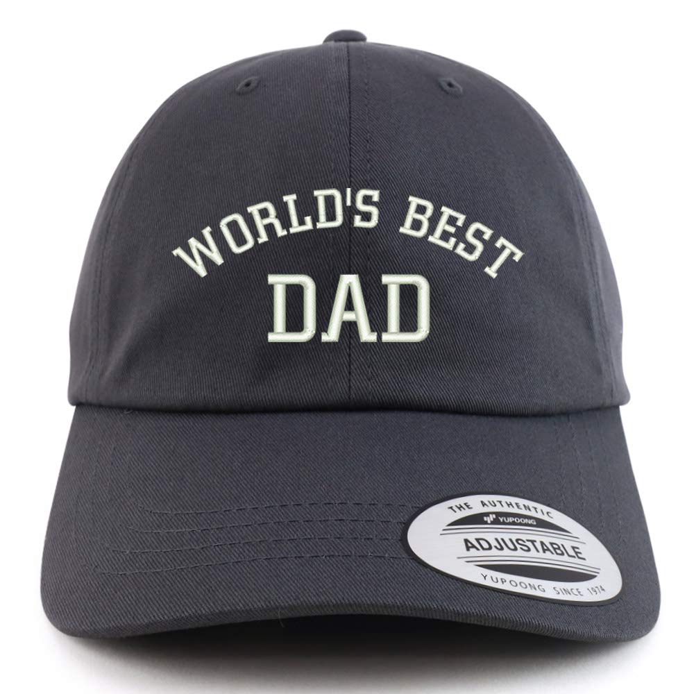 Trendy Apparel Shop XXL World's Best Dad Cotton Embroidered Unstructured Cap