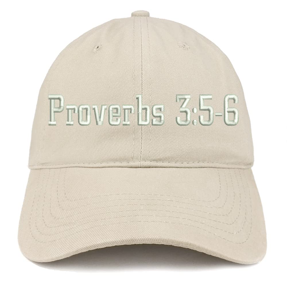 Trendy Apparel Shop Proverbs 3:5-6 Low Profile Soft Cotton Baseball Cap