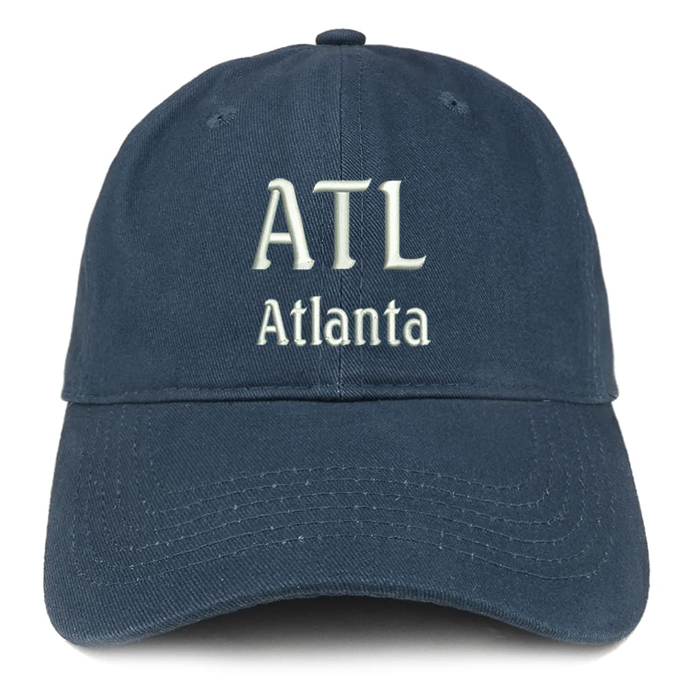 Trendy Apparel Shop ATL Atlanta Low Profile Soft Cotton Baseball Cap