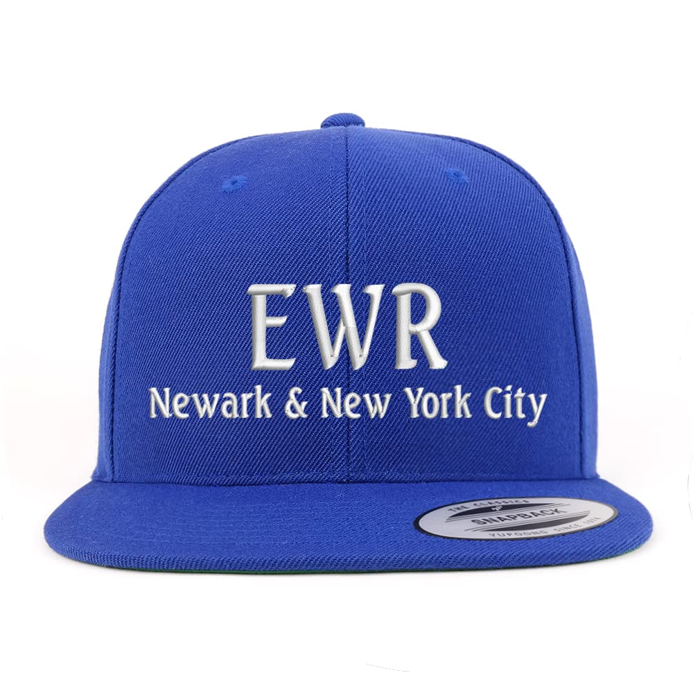 Trendy Apparel Shop EWR Newark and New York City Embroidered Flatbill Snapback