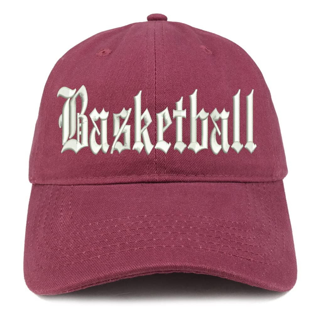 Trendy Apparel Shop Old English Basketball Low Profile Soft Cotton Baseball Cap