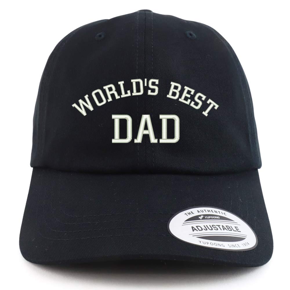 Trendy Apparel Shop XXL World's Best Dad Cotton Embroidered Unstructured Cap