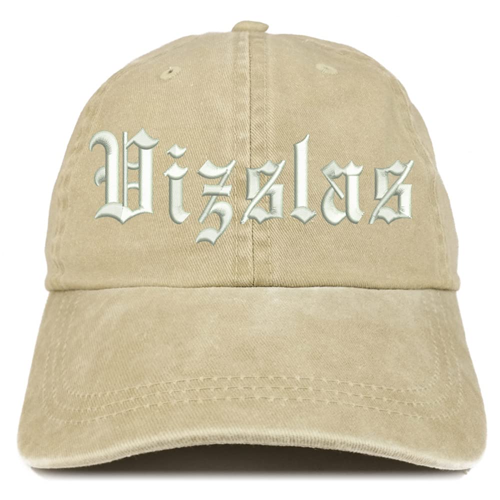 Trendy Apparel Shop Old English Vizslas Washed Pigment Dyed Baseball Cap
