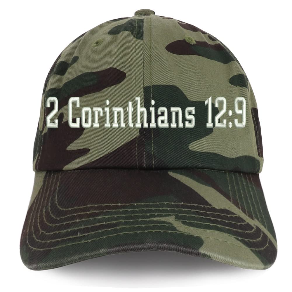 Trendy Apparel Shop 2 Corinthians 12:9 Low Profile Soft Cotton Baseball Cap