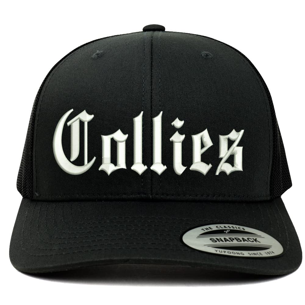 Trendy Apparel Shop Old English Collies 6 Panel Trucker Mesh Cap