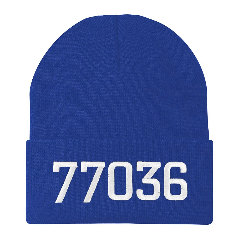 Trendy Apparel Shop 77036 Houston TX Old English Embroidered Long Cuff Beanie