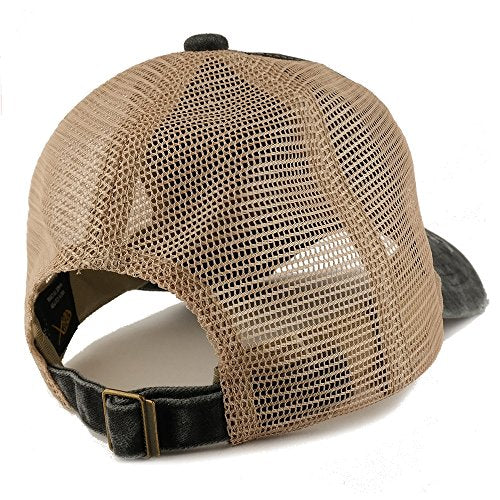 Trendy Apparel Shop Pterodactly Dinosaur Patch Frayed Bill Trucker Mesh Back Cap