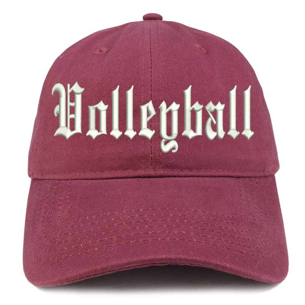 Trendy Apparel Shop Old English Volleyball Low Profile Soft Cotton Baseball Cap