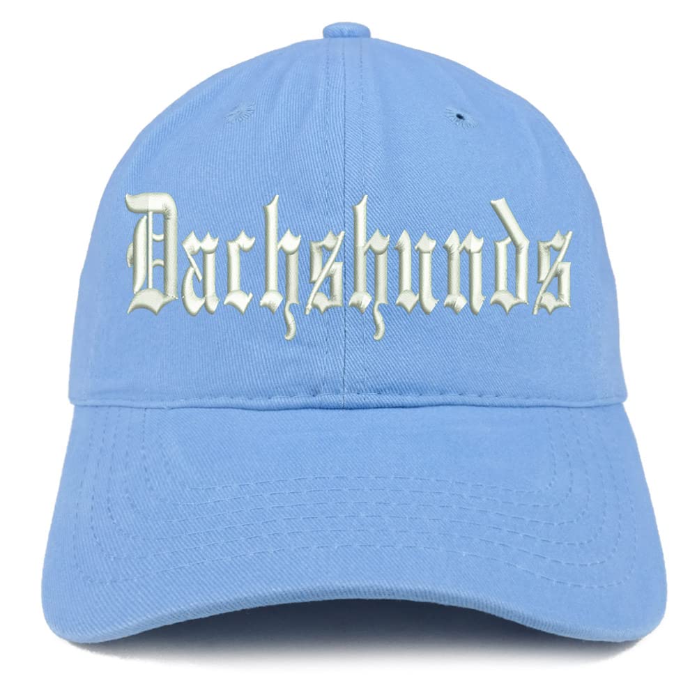 Trendy Apparel Shop Old English Dachshunds Low Profile Soft Cotton Baseball Cap