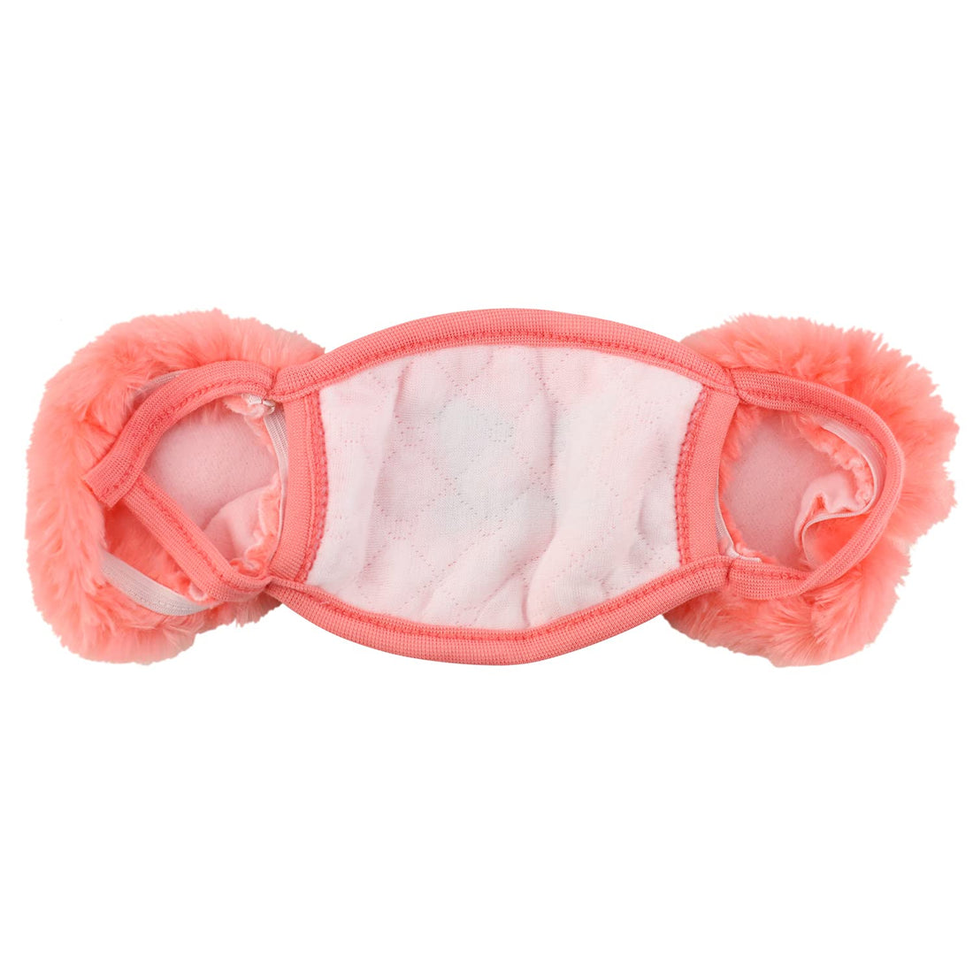 Trendy Apparel Shop Kids Winter Animal Face Breathable Bear Fur Mask & Earmuffs