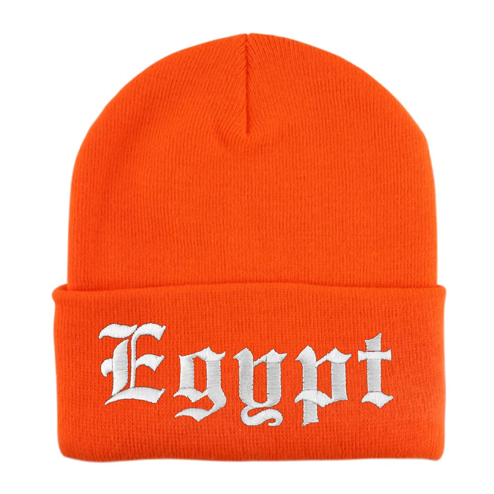 Trendy Apparel Shop Egypt Old English Embroidered Long Cuff Beanie