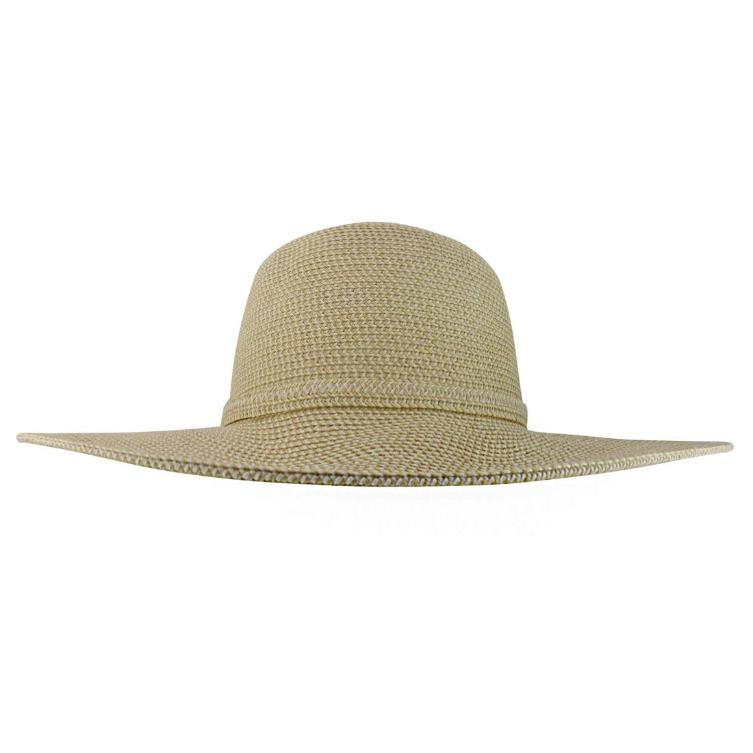 Trendy Apparel Shop UPF 50+ Paper Braid Tweed 4" Flat Brim Sun Shade Hat