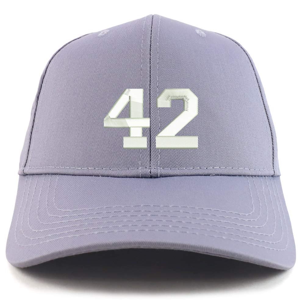 Trendy Apparel Shop Number 42 Collegiate Varsity Embroidered Sturctured Ball Cap