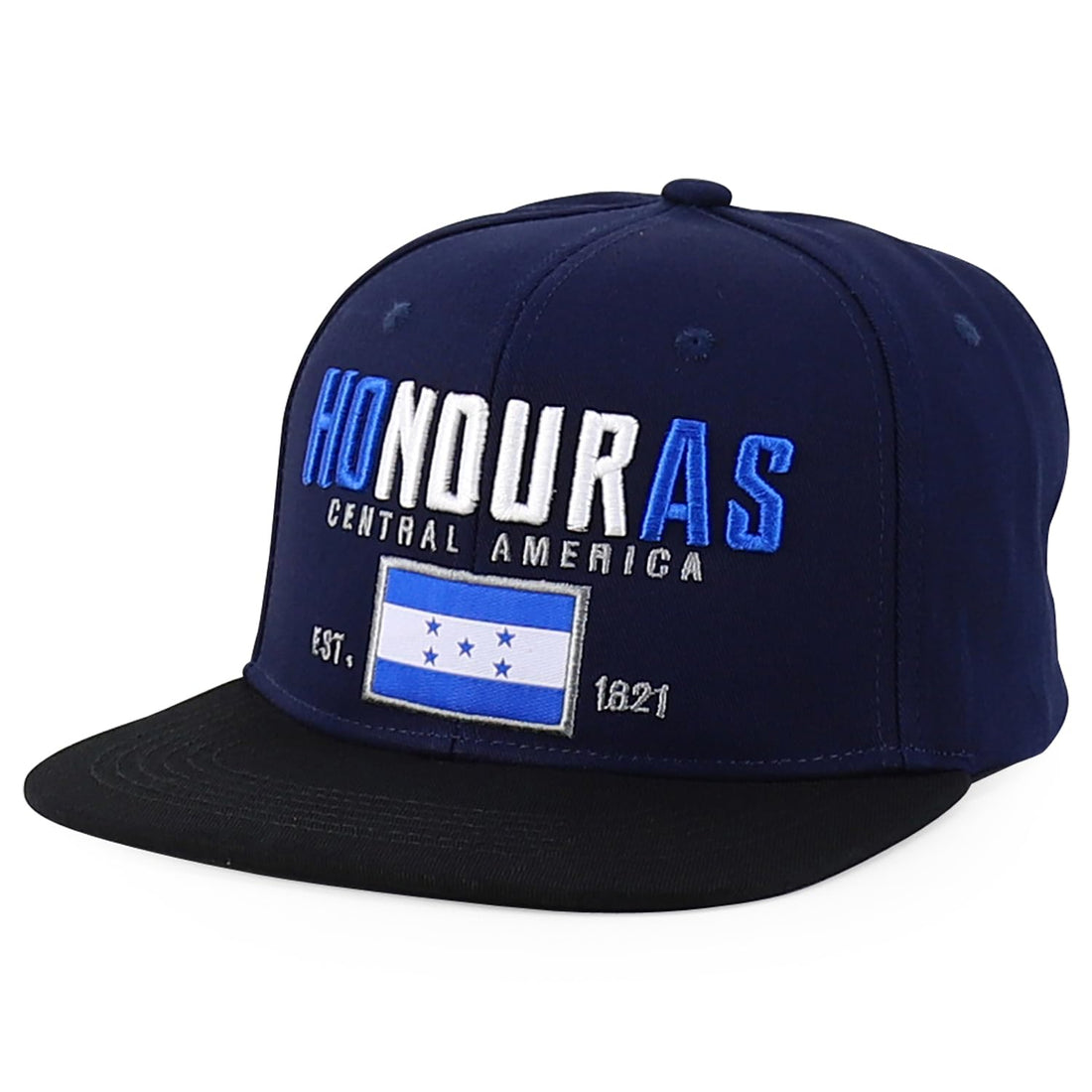 Trendy Apparel Shop Central America States Embroidered Flatbill Snapback Cap