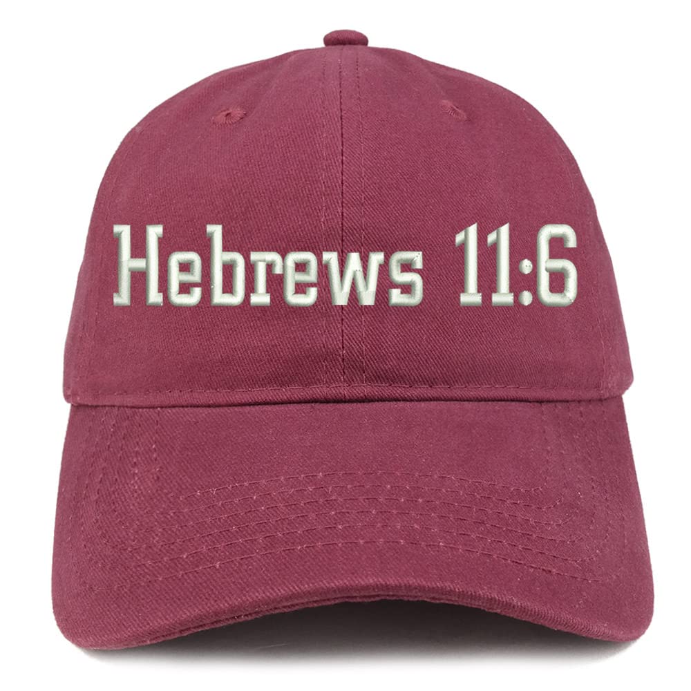 Trendy Apparel Shop Hebrew 11:6 Low Profile Soft Cotton Baseball Cap