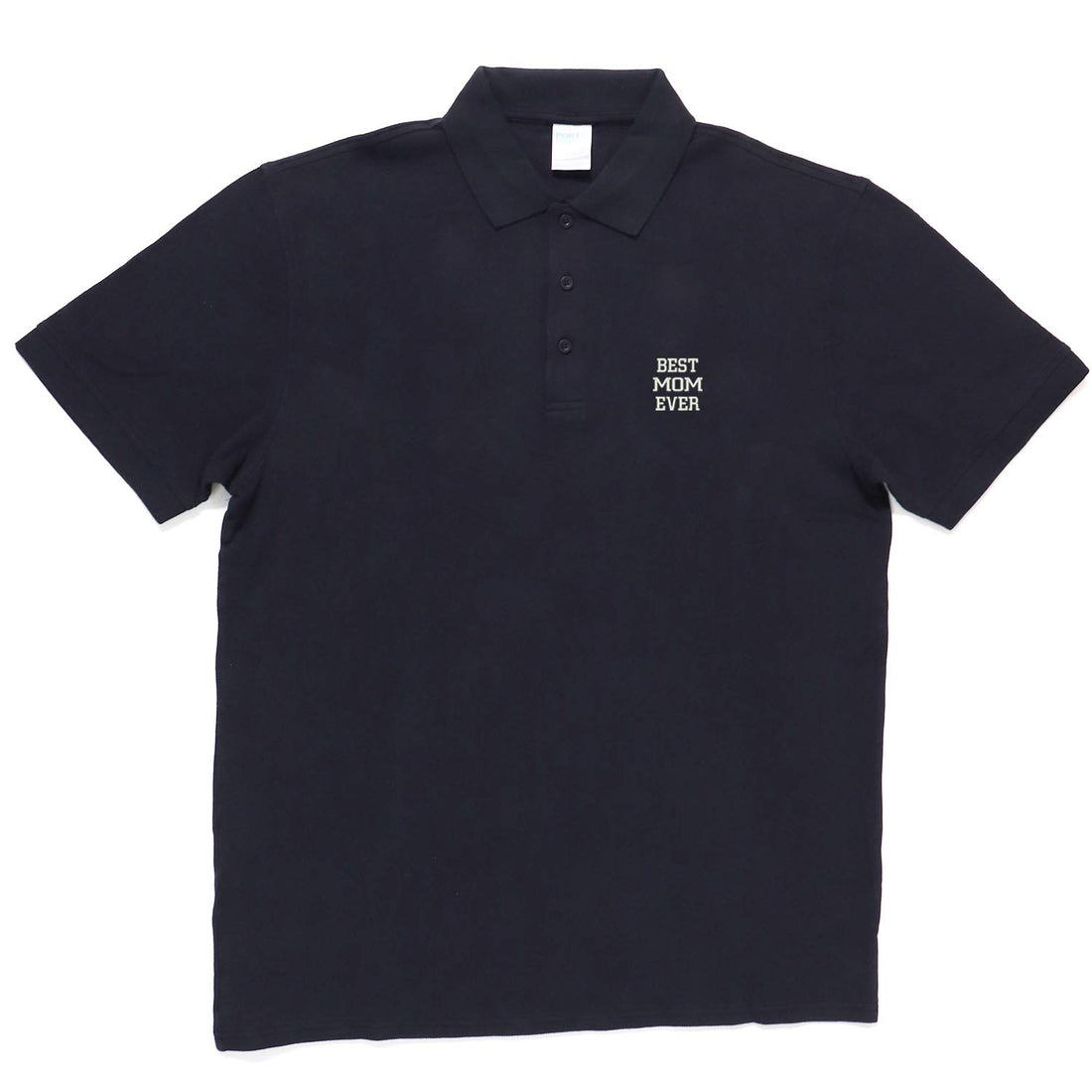 Trendy Apparel Shop Best Mom Ever Embroidered Combed Ring Spun Cotton Collared Polo Shirt