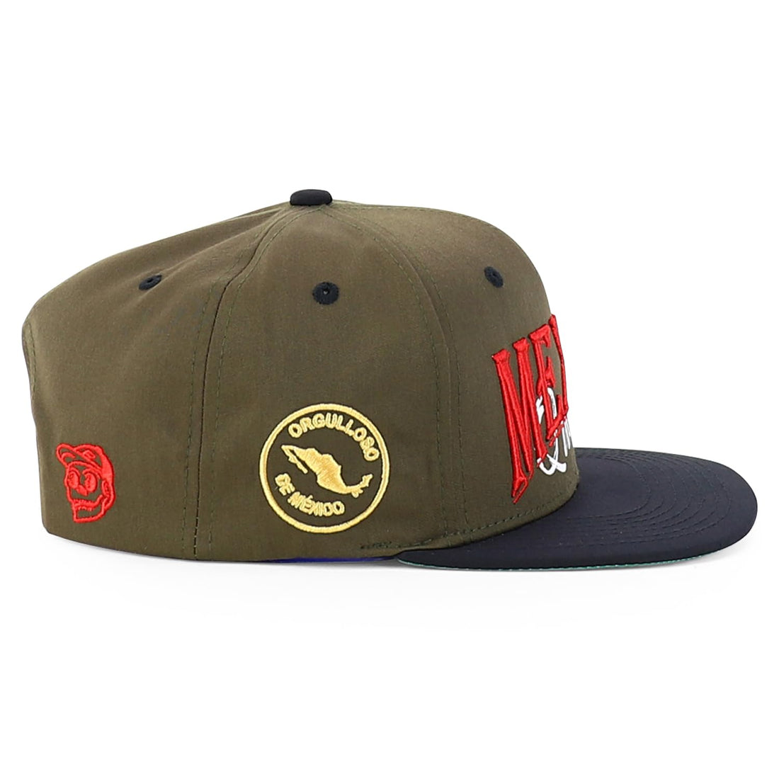 Trendy Apparel Shop Mexico Guadalupe Embroidered Flat Bill Snapback Cap