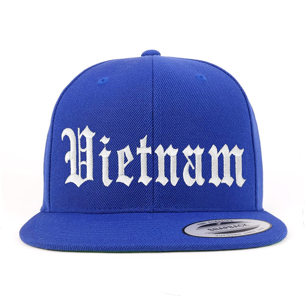Trendy Apparel Shop Vietnam Old English Embroidered Flatbill Snapback