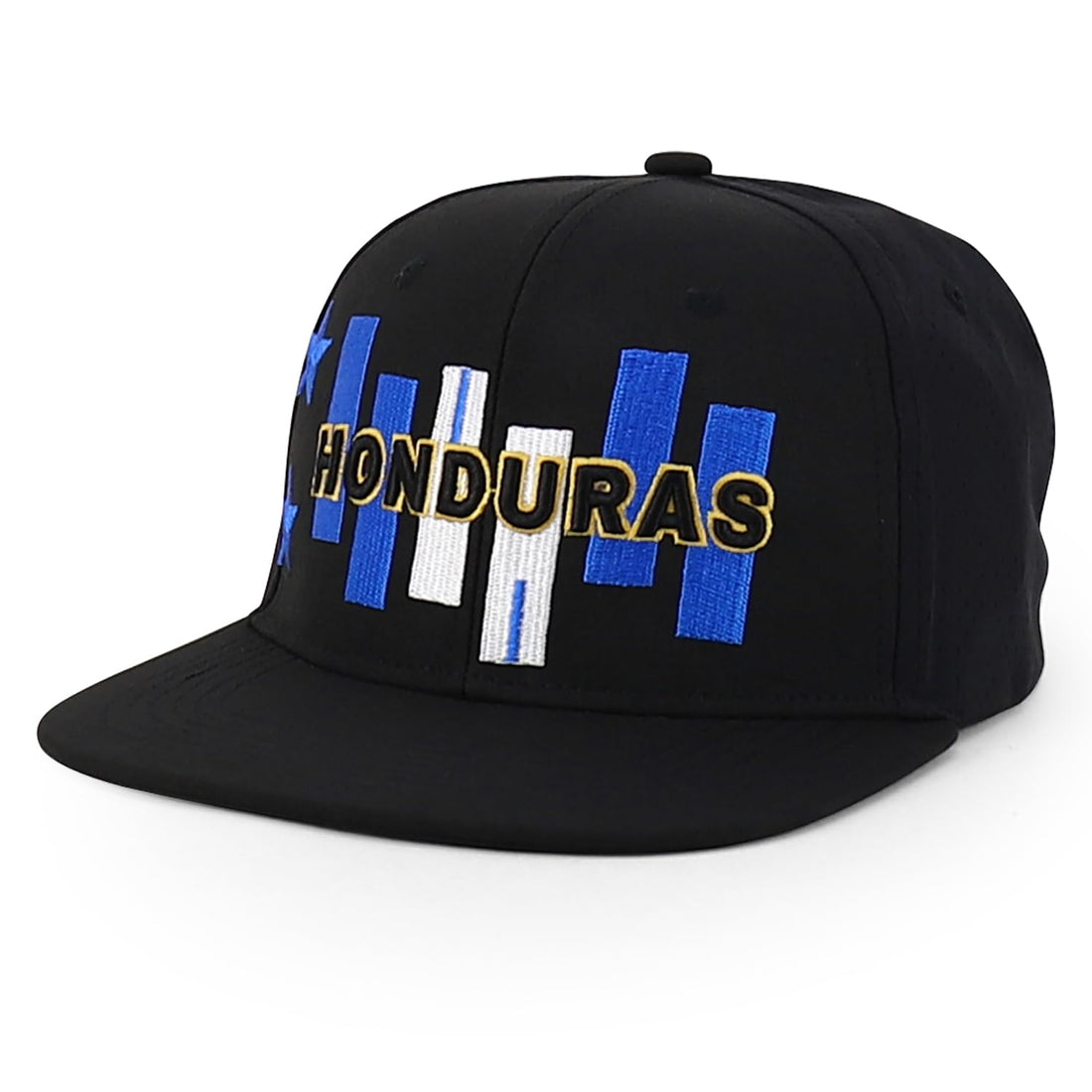 Trendy Apparel Shop Central America States Embroidered Mesh Back Flat Bill Cap