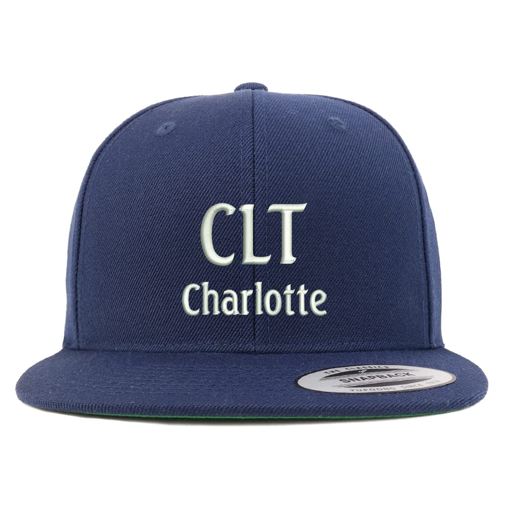 Trendy Apparel Shop CLT Charlotte Embroidered Flatbill Snapback