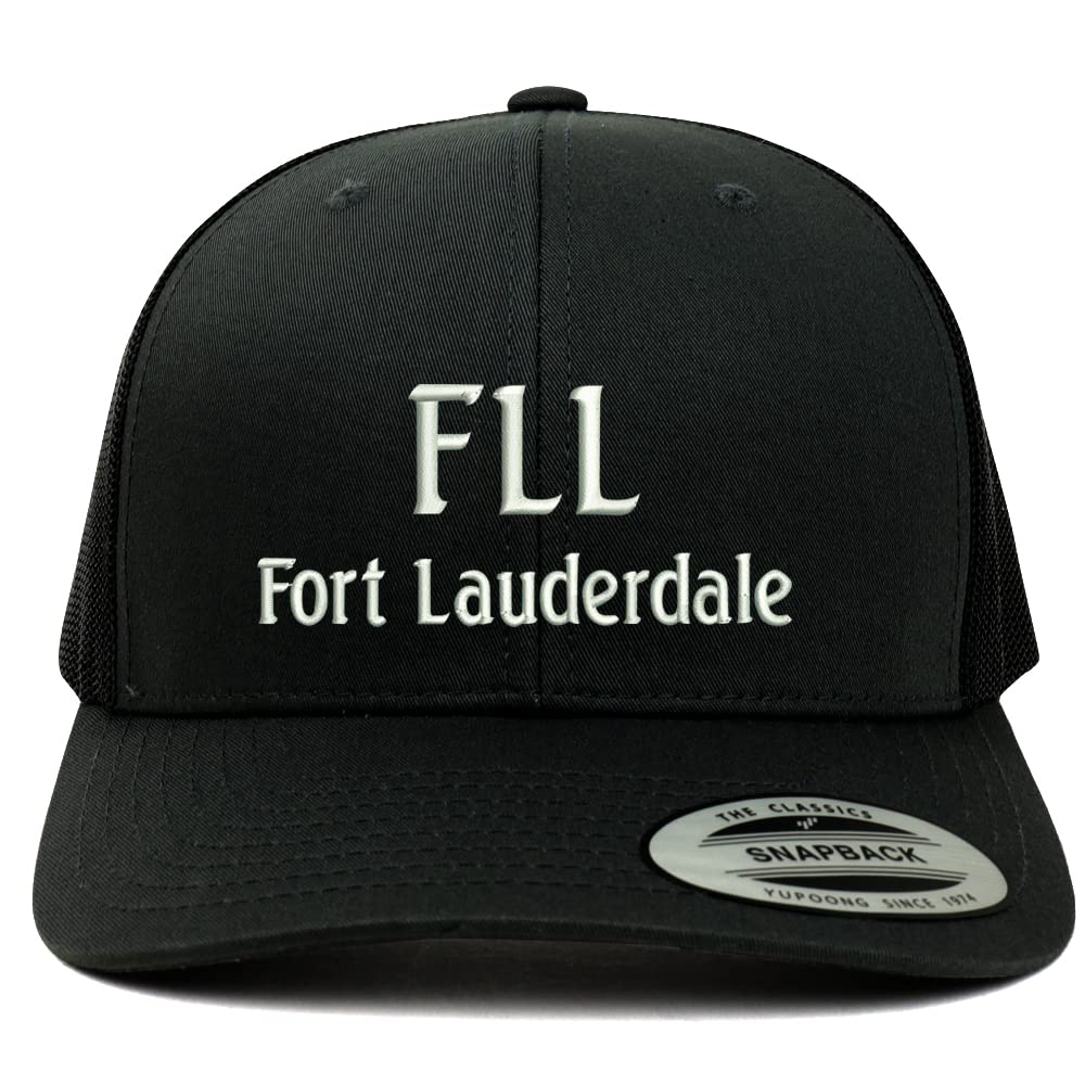 Trendy Apparel Shop FLL Fort Lauderdale Embroidered Retro Fit Trucker Mesh Cap
