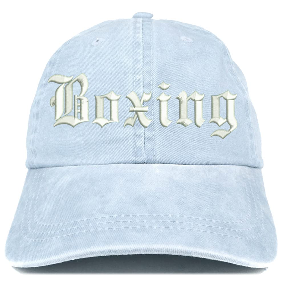 Trendy Apparel Shop Old English Boxing Washed Pigment Dyed Baseball Cap