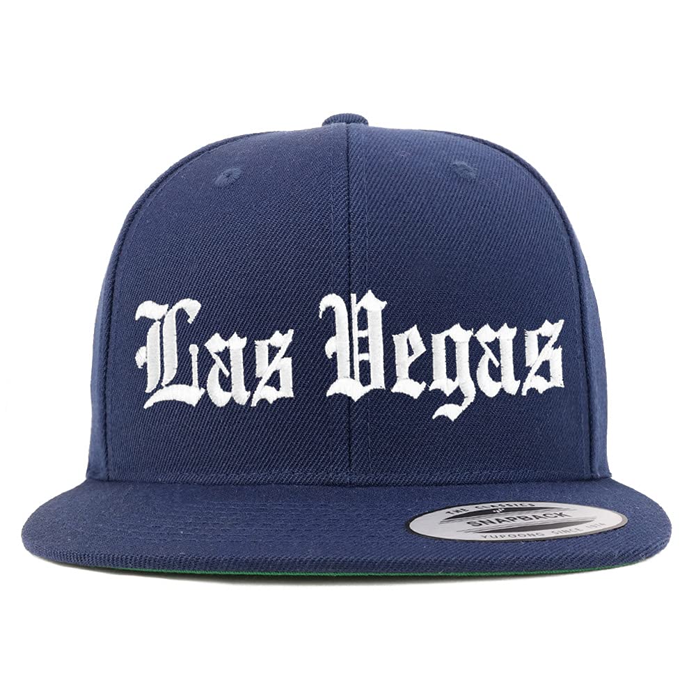 Trendy Apparel Shop Las Vegas Old English Embroidered Flatbill Snapback