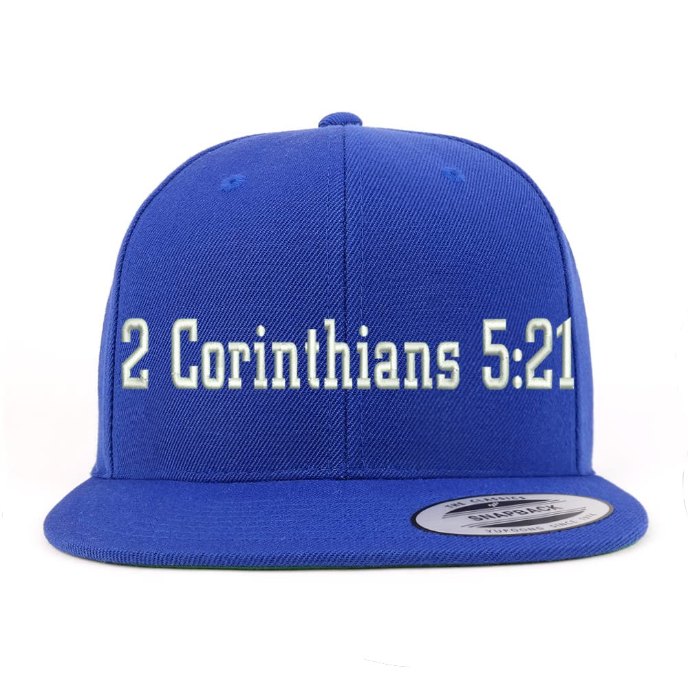 Trendy Apparel Shop 2 Corinthians 5:21 Embroidered Flatbill Snapback