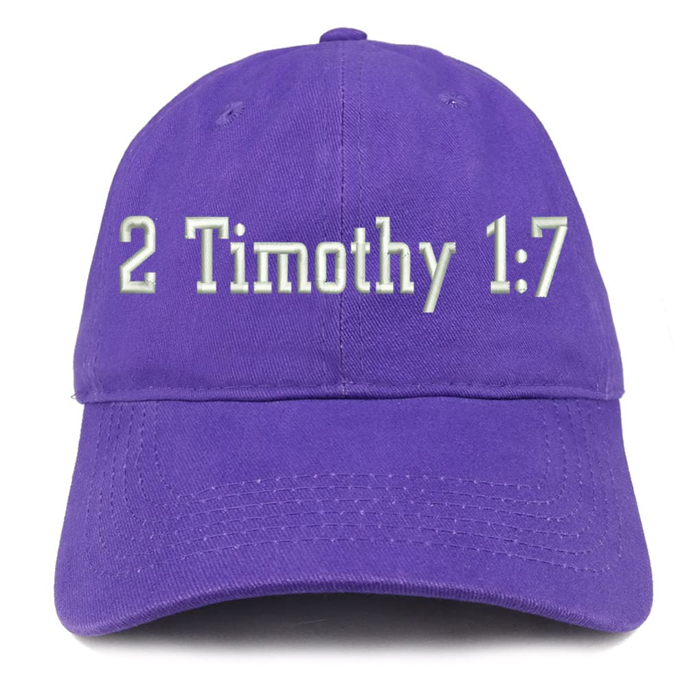 Trendy Apparel Shop 2 Timothy 1: 7 Low Profile Soft Cotton Baseball Cap