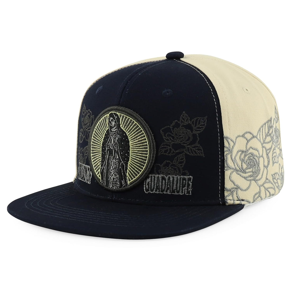 Trendy Apparel Shop Mexico Guadalupe Embroidered Flat Bill Snapback Cap
